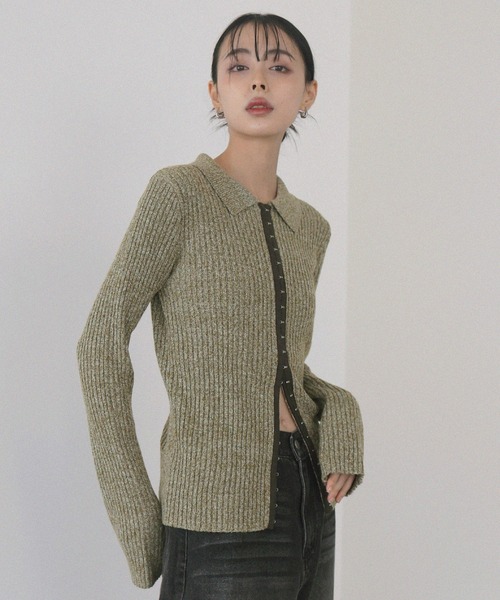 ホックデザインポロニット（ニット/セーター）｜LIAN（リアン）