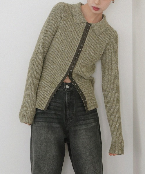 ホックデザインポロニット（ニット/セーター）｜LIAN（リアン）