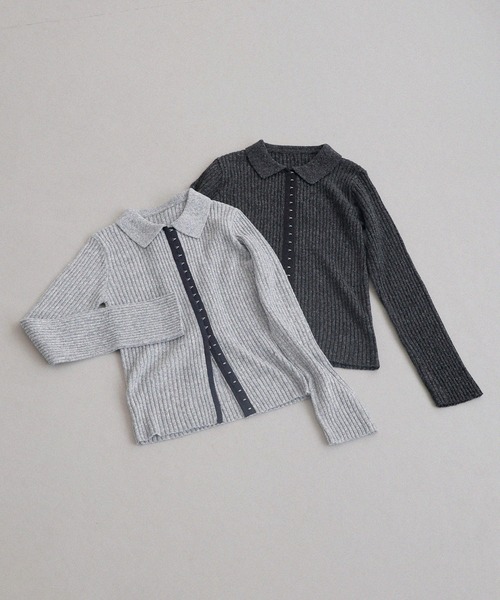 ホックデザインポロニット（ニット/セーター）｜LIAN（リアン）