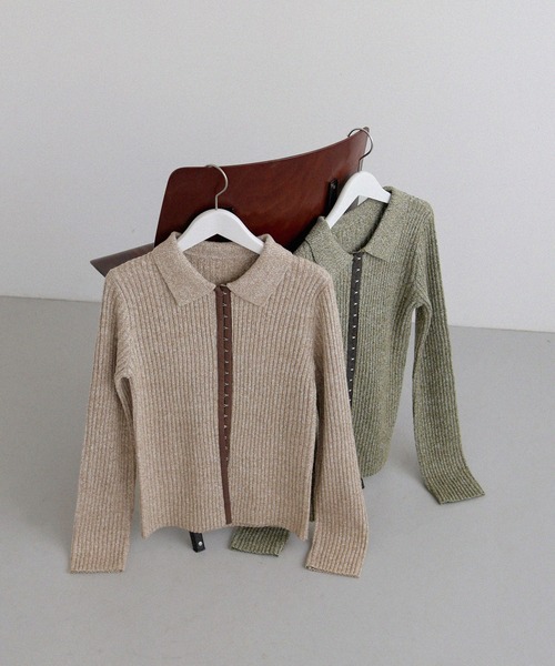 ホックデザインポロニット（ニット/セーター）｜LIAN（リアン）