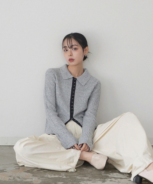 ホックデザインポロニット（ニット/セーター）｜LIAN（リアン）