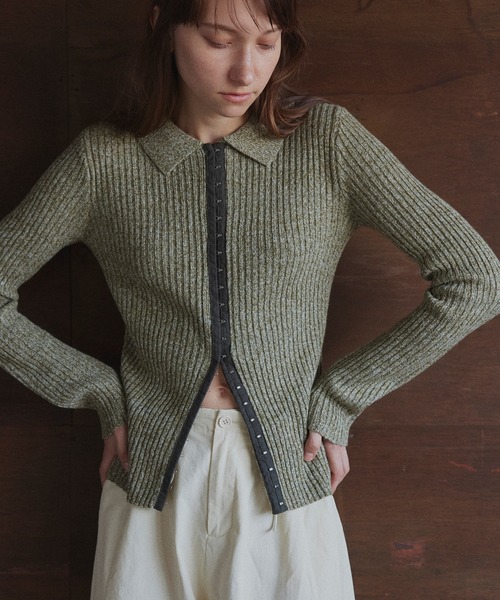 ホックデザインポロニット（ニット/セーター）｜LIAN（リアン）