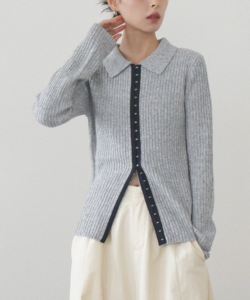 ホックデザインポロニット（ニット/セーター）｜LIAN（リアン）