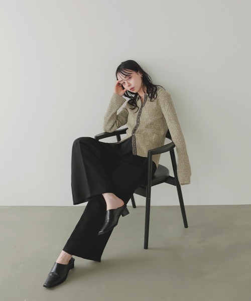 LIAN(リアン)の「ホックデザインポロニット(ニット/セーター・レディース・杢グレー/チャコールグレー/グリーン/アイボリー/ブラウン・FREE)」の20枚目の写真