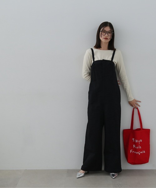 N.(N. Natural Beauty Basic)(エヌエヌナチュラルビューティーベーシック)の「◆テレコボートネックカットソー(Tシャツ/カットソー・レディース・ブラック/オフホワイト/ベージュ・MEDIUM)」の6枚目の写真