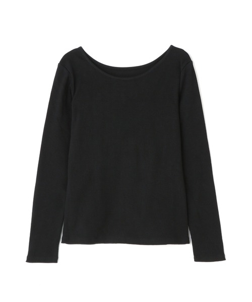 N.(N. Natural Beauty Basic)(エヌエヌナチュラルビューティーベーシック)の「◆テレコボートネックカットソー(Tシャツ/カットソー・レディース・ブラック/オフホワイト/ベージュ・MEDIUM)」の22枚目の写真
