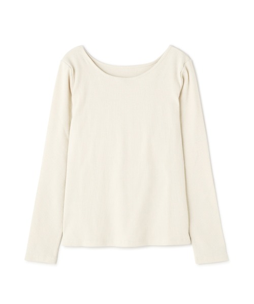 N.(N. Natural Beauty Basic)(エヌエヌナチュラルビューティーベーシック)の「◆テレコボートネックカットソー(Tシャツ/カットソー・レディース・ブラック/オフホワイト/ベージュ・MEDIUM)」の8枚目の写真