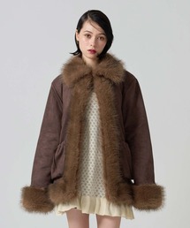 フェイクファー ドッキングスエードコート TINA:JOJUN