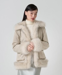 フェイクファー ドッキングスエードコート TINA:JOJUN