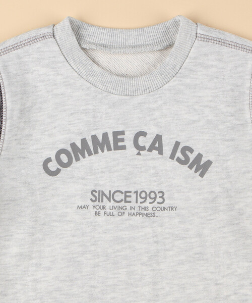 COMME CA ISM(コムサイズム)の「3本針ステッチ ベーシックロゴトレーナー(ベビーサイズ)(その他ベビー用品・キッズ・ピンク/ミント/オートミール/オフホワイト/ネイビー/ブラック・80-90cm/90-100cm)」の11枚目の写真
