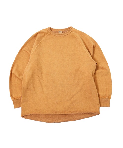 WALLA WALLA SPORT（ワラワラスポーツ）の「PIGMENT DYE 13oz CREW / ピグメント ダイ 13オンス クルー（スウェット・メンズ・ピンク/パープル/グリーン系その他/ブラック系その他/黄土色系/ダークインディゴブルー・X-LARGE/LARGE/MEDIUM）」の12枚目の写真