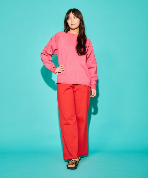 WALLA WALLA SPORT（ワラワラスポーツ）の「PIGMENT DYE 13oz CREW / ピグメント ダイ 13オンス クルー（スウェット・メンズ・ピンク/パープル/グリーン系その他/ブラック系その他/黄土色系/ダークインディゴブルー・X-LARGE/LARGE/MEDIUM）」の20枚目の写真