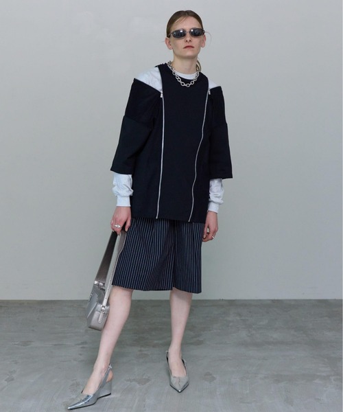 MAISON SPECIAL（メゾンスペシャル）の「Shoulder Zip Design T-shirt