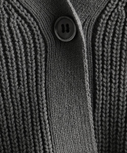 FOUND GOOD（ファウンドグッド）の「ペプラムニットカーデ（カーディガン/ボレロ・レディース・グレー系5/ブラック/アイボリー/ベージュ・L/M/S）」の12枚目の写真