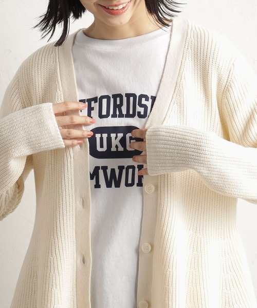 FOUND GOOD（ファウンドグッド）の「ペプラムニットカーデ（カーディガン/ボレロ・レディース・グレー系5/ブラック/アイボリー/ベージュ・L/M/S）」の19枚目の写真