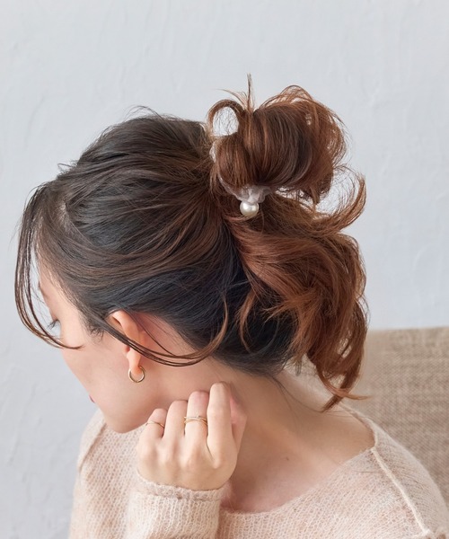 Phoebe（フィービィー）の「パールシュシュヘアブレス（シュシュ・レディース・イエロー/グレー/ブラック・FREE）」の10枚目の写真