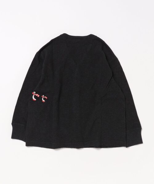 DENIM DUNGAREE(デニムダンガリー)の「Tompkin Cotton Jersey PENGUIN Cardigan(カーディガン/ボレロ・キッズ・ライトグリーン/ブラック・130)」の3枚目の写真