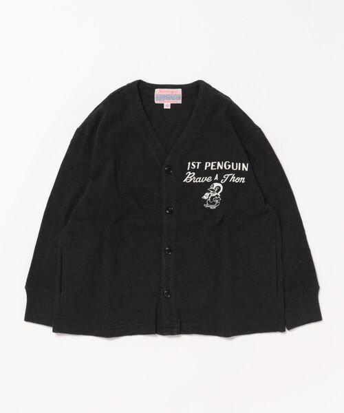 DENIM DUNGAREE(デニムダンガリー)の「Tompkin Cotton Jersey PENGUIN Cardigan(カーディガン/ボレロ・キッズ・ライトグリーン/ブラック・130)」の4枚目の写真