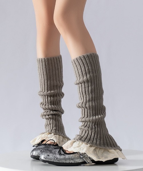 RIBBON FRILL KNIT LEG WARMER（レッグウォーマー）｜Vipoa（ヴィポア