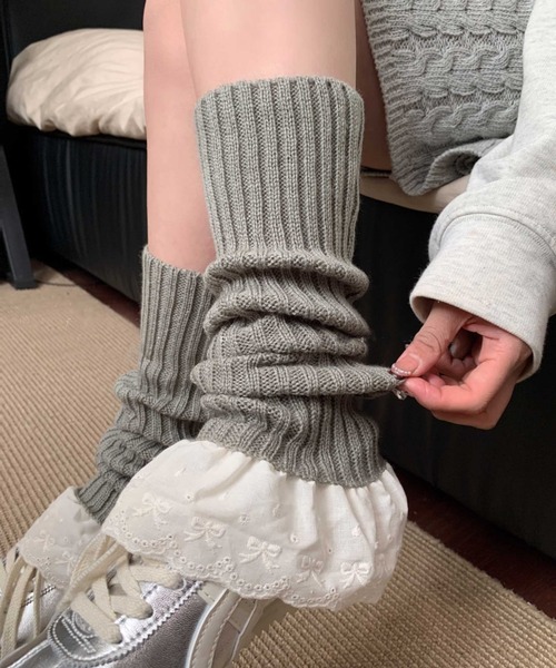 RIBBON FRILL KNIT LEG WARMER（レッグウォーマー）｜Vipoa（ヴィポア