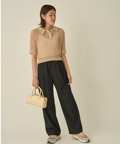 emmi（エミ）の「【10th】emmiロゴジャガードゴムタックパンツ（その他パンツ・レディース・グレー/ブラック/アイボリー・1/0）」の17枚目の写真