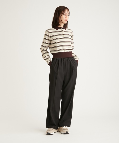 emmi（エミ）の「【10th】emmiロゴジャガードゴムタックパンツ（その他パンツ・レディース・グレー/ブラック/アイボリー・1/0）」の12枚目の写真