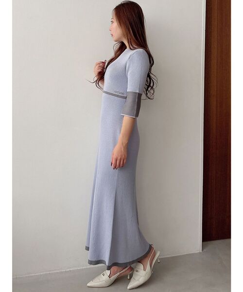 MERCURYDUO(マーキュリーデュオ)の「【MARY QUANTコラボ】バックシャンデイジーストラップマーメイドニットワンピース(ワンピース・レディース・ブルー/ブラック/アイボリー・MEDIUM/SMALL)」の16枚目の写真