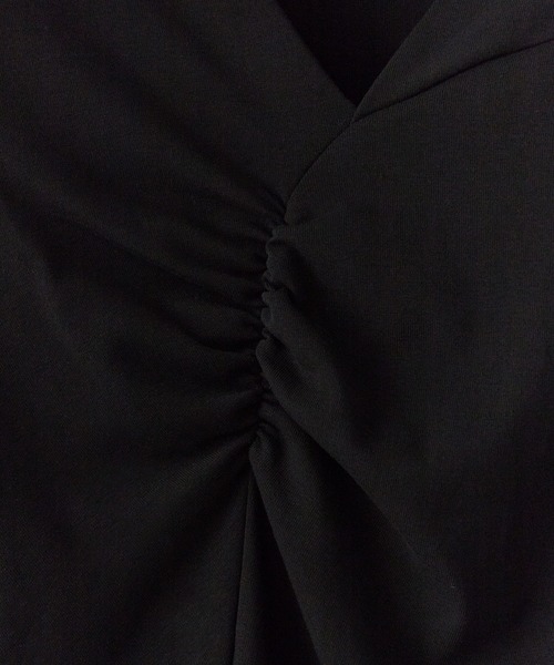 AO2(アオズ)の「▲Cuff Lace Front Gather Tops / 袖口レースフロントギャザートップス(Tシャツ/カットソー・レディース・グレー/ブラック/ホワイト・FREE)」の5枚目の写真
