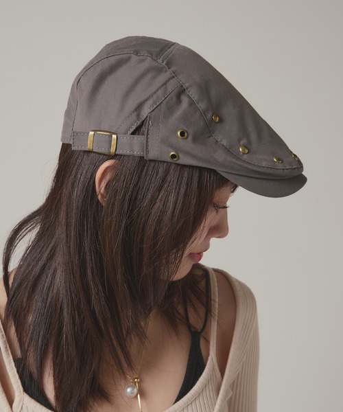 BLANK　（ブランク）の「Studs Hunting / スタッズハンチング帽（ハンチング/ベレー帽・レディース・グレー・FREE）」の5枚目の写真