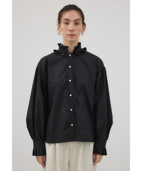 crie conforto（クリーコンフォルト）の「フリルスタンドカラーブラウス　秋服（シャツ/ブラウス・レディース・オフホワイト/ブラック/ライトブルー・FREE）」の10枚目の写真