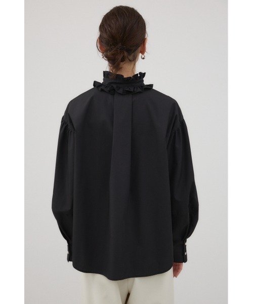 crie conforto（クリーコンフォルト）の「フリルスタンドカラーブラウス　秋服（シャツ/ブラウス・レディース・オフホワイト/ブラック/ライトブルー・FREE）」の12枚目の写真