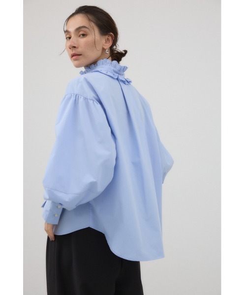 crie conforto（クリーコンフォルト）の「フリルスタンドカラーブラウス　秋服（シャツ/ブラウス・レディース・オフホワイト/ブラック/ライトブルー・FREE）」の19枚目の写真