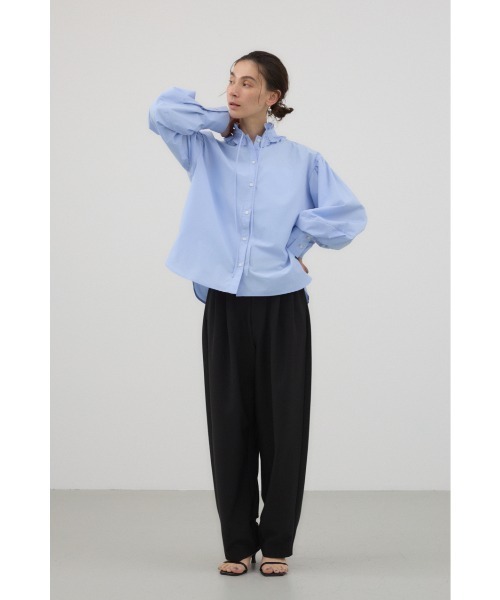 crie conforto（クリーコンフォルト）の「フリルスタンドカラーブラウス　秋服（シャツ/ブラウス・レディース・オフホワイト/ブラック/ライトブルー・FREE）」の20枚目の写真