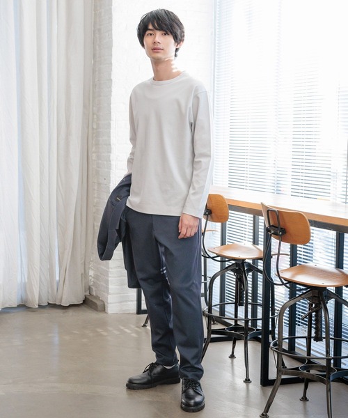 GLOBAL WORK（グローバルワーク）の「リッチクリーンTEE/長袖/147178（Tシャツ/カットソー・メンズ・オフホワイト/ライトグレー・SMALL/MEDIUM/LARGE/X-LARGE/3XL/XX-LARGE/X-SMALL）」の10枚目の写真