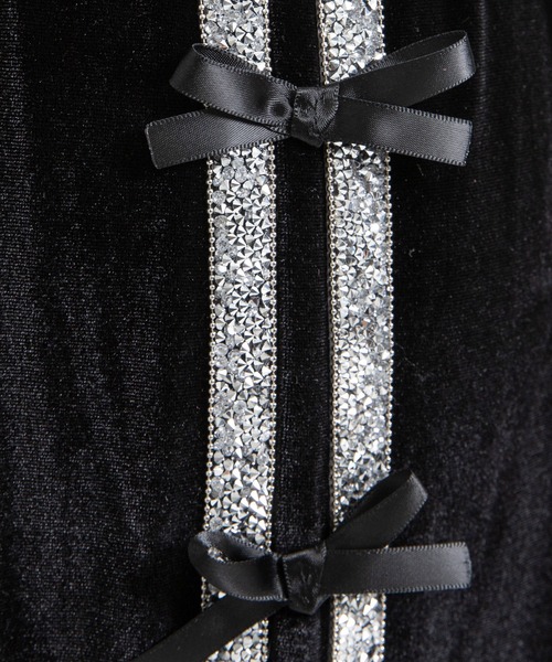 Diable baiser(ディアブルベーゼ)の「ビジューラインベロアジャージパンツ(その他パンツ・レディース・ブラック/ベビーピンク・M-L)」の11枚目の写真