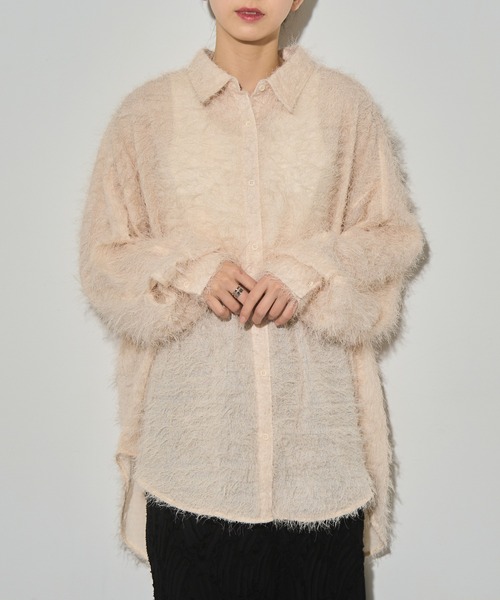 メゾンブリーズレヴール MAISON BREEZE reveur 【MAISON BREEZE reveur】フェザーシャツ trc （ブラック） メゾンブリーズレヴール MAISON BREEZE reveur 【MAISON BREEZE