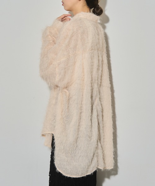 MAISON BREEZE reveur（メゾンブリーズレヴール）の「【MAISON BREEZE reveur】フェザーシアーシャツ trc（シャツ/ブラウス・レディース・ブラック/ホワイト/アイボリー・FREE）」の18枚目の写真