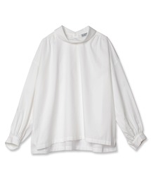 オーガニックコットンロールカラーブラウス