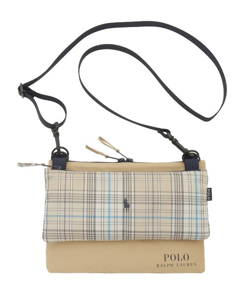 POLO RALPH LAUREN(ポロ ラルフ ローレン)の「サコッシュ マルチ傘袋 吸水付 "チェック"(ショルダーバッグ・レディース・キャメル/ダークグリーン/レッド・FREE)」の3枚目の写真