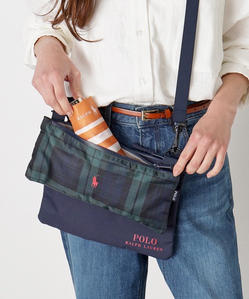 サコッシュ マルチ傘袋 吸水付 'チェック'（ショルダーバッグ）｜POLO
