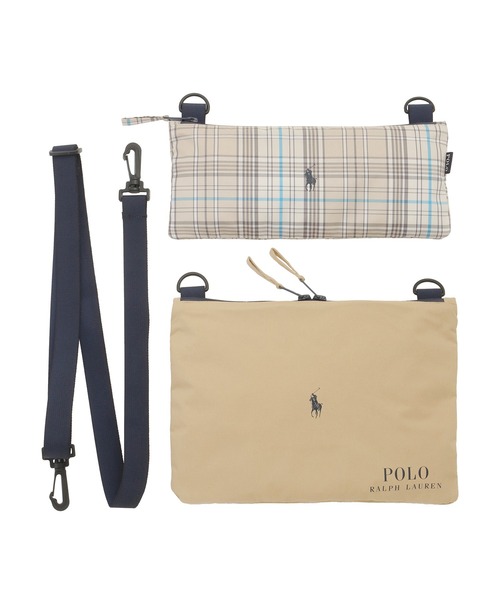 polo ralph lauren ポロラルフローレン サコッシュ サコッシュ マルチ傘袋 吸水付 'チェック'（レインコート