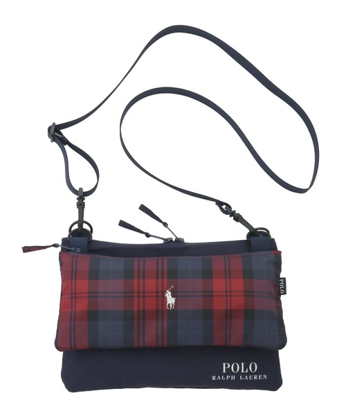 POLO RALPH LAUREN(ポロ ラルフ ローレン)の「サコッシュ マルチ傘袋 吸水付 "チェック"(ショルダーバッグ・レディース・キャメル/ダークグリーン/レッド・FREE)」の6枚目の写真