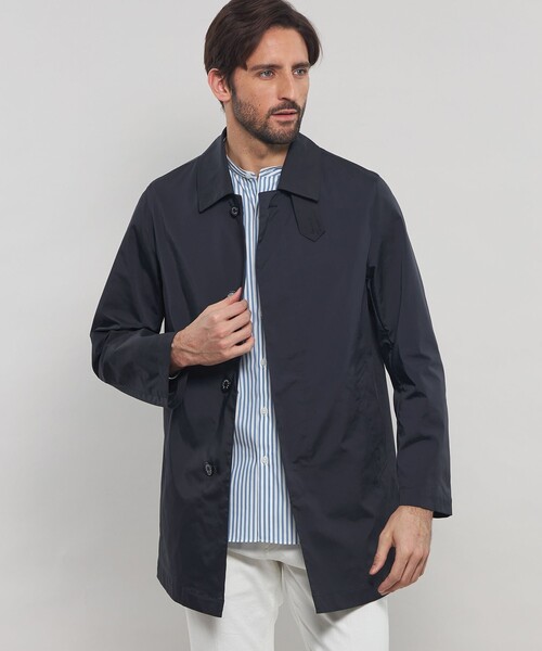 MACKINTOSH LONDON（マッキントッシュ ロンドン）の「【DUNFORD SHORT】ストレッチメモリーツイルステンカラーコート（ステンカラーコート・メンズ・ライトグレー/ネイビー・38/40/42）」の2枚目の写真