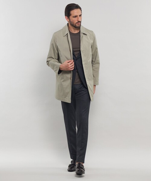 MACKINTOSH LONDON（マッキントッシュ ロンドン）の「【DUNFORD SHORT】ストレッチメモリーツイルステンカラーコート（ステンカラーコート・メンズ・ライトグレー/ネイビー・38/40/42）」の15枚目の写真