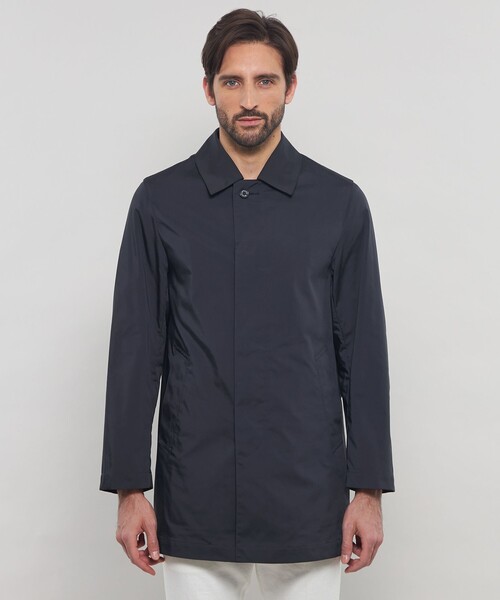 MACKINTOSH LONDON（マッキントッシュ ロンドン）の「【DUNFORD SHORT】ストレッチメモリーツイルステンカラーコート（ステンカラーコート・メンズ・ライトグレー/ネイビー・38/40/42）」の4枚目の写真