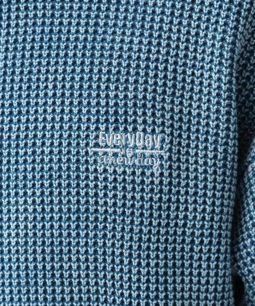 BAYFLOW（ベイフロー）の「フェードニットプルオーバー（ニット/セーター・メンズ・ブルー/チャコール/オレンジ・MEDIUM/LARGE）」の18枚目の写真