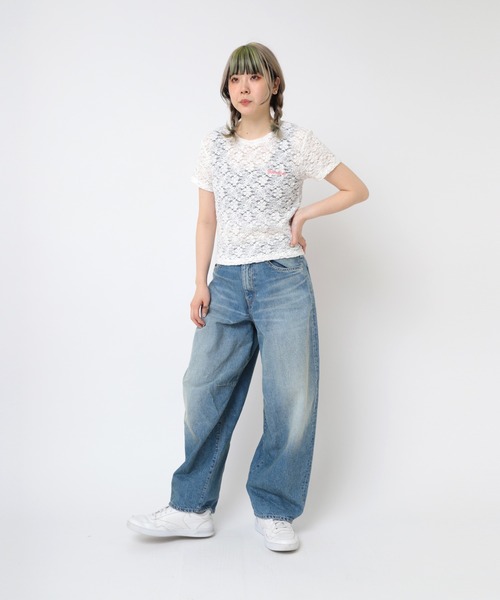 RNA(アールエヌエー)の「M2407 フラワージャガードT(Tシャツ/カットソー・レディース・ホワイト/ブラック/ライトイエロー・MEDIUM)」の8枚目の写真