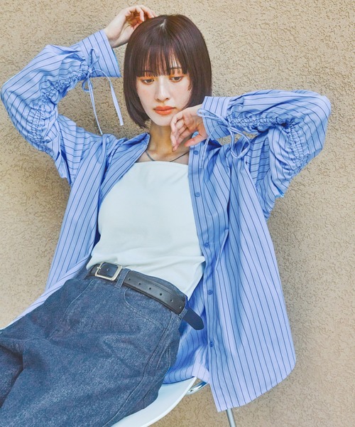 LAKOLE(ラコレ)の「袖シャーリングシャツ3 / 290748(シャツ/ブラウス・レディース・ベージュ/グリーン/ブルー・FREE)」の12枚目の写真