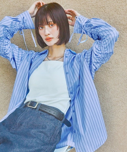 LAKOLE(ラコレ)の「袖シャーリングシャツ3 / 290748(シャツ/ブラウス・レディース・ベージュ/グリーン/ブルー・FREE)」の13枚目の写真