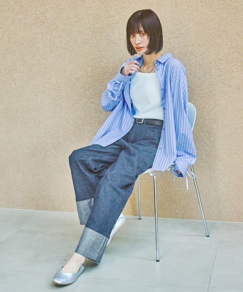 LAKOLE(ラコレ)の「袖シャーリングシャツ3 / 290748(シャツ/ブラウス・レディース・ベージュ/グリーン/ブルー・FREE)」の6枚目の写真